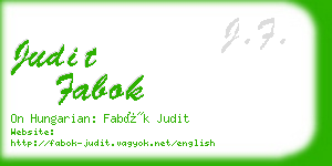 judit fabok business card